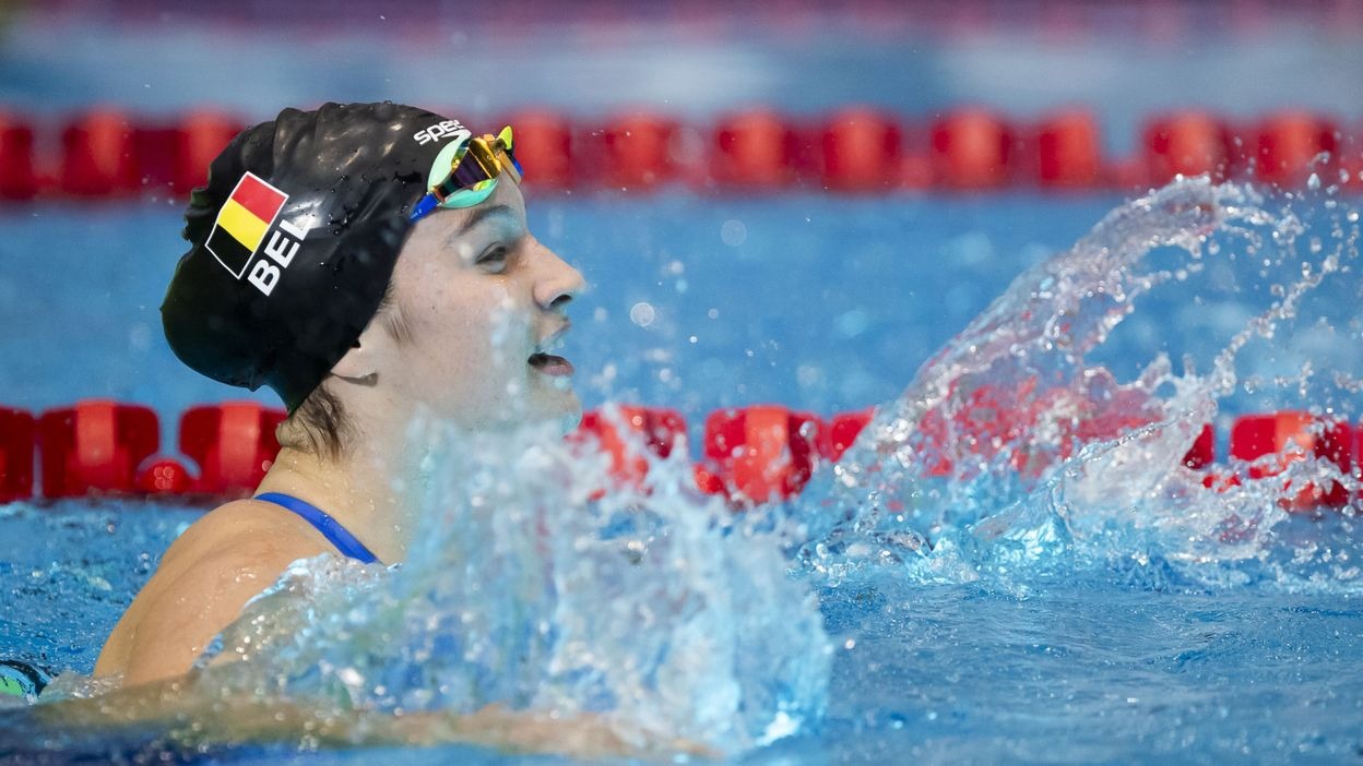 Natation en piscine, nageurs en action
